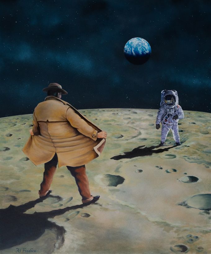 'Al Freshco' Houston, we have a problem... oil on canvas 120 x 100 cm € 2250,-