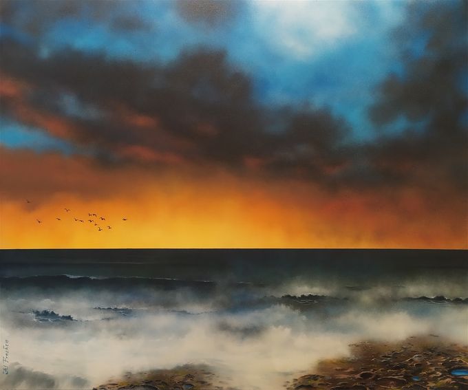 'Al Freshco' Stormy weather 100 x 120 cm € 2250,-